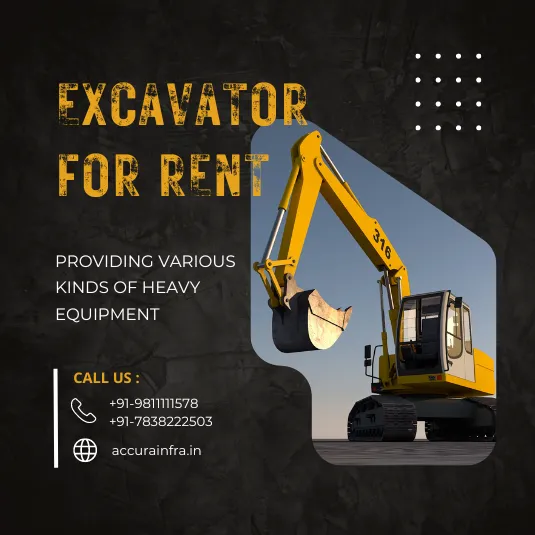 excavator on rent